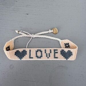 Mishky Cream Braided Bracelet